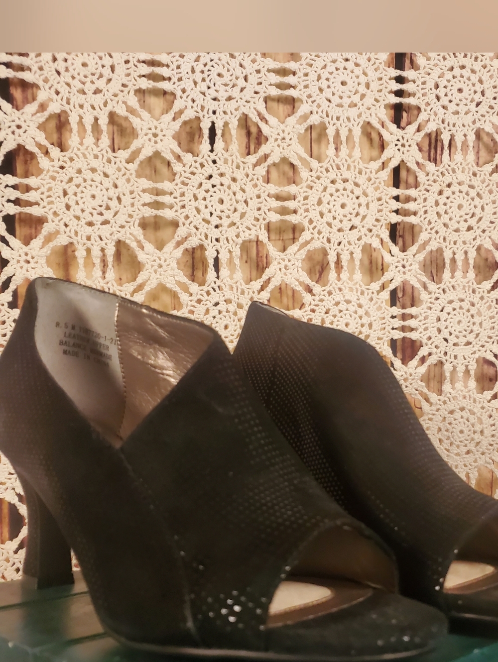 Array New Black Peep-Toe Heels